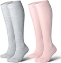 LEVSOX Cotton Compression Socks for Women&Men 20-30mmHg Knee High Cute Support Sock for Nurses Pregnancy Travel