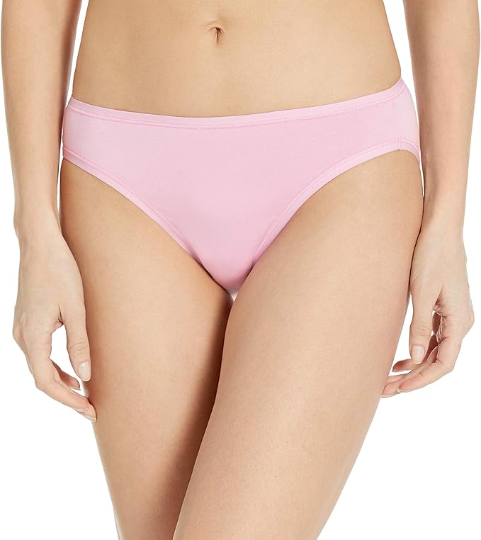 Amazon Essentials Women's Breathable Cotton Bikini Brief Underwear with Full Coverage, Multipacks