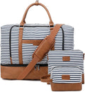 Weekender Bag, Large Travel Duffel Bag for Women, Carry on Overnight Bag with Shoe Compartment and Toiletry Bags