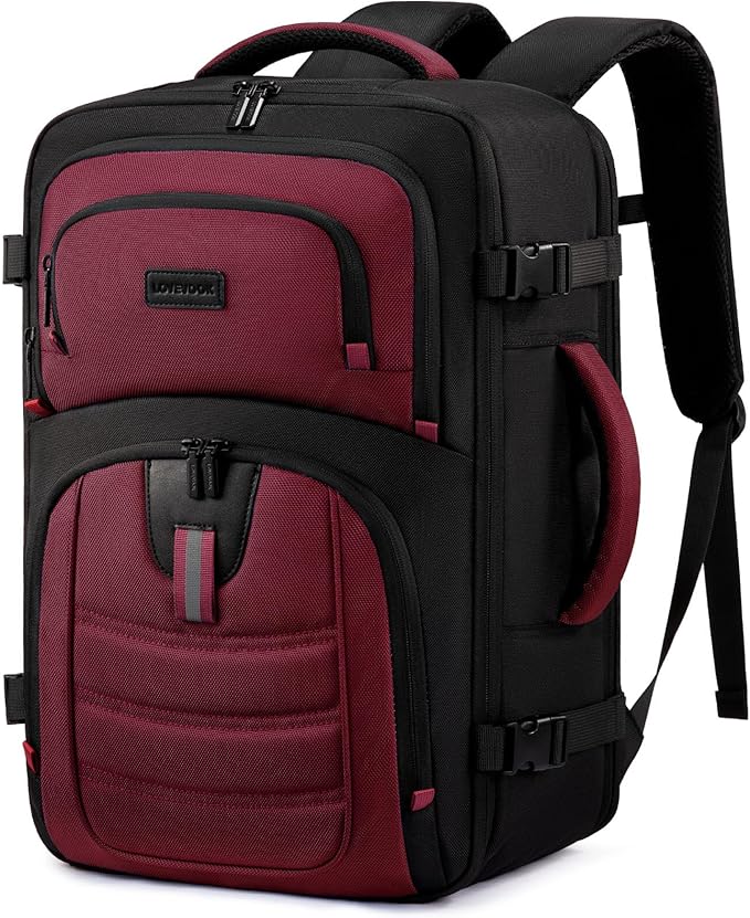 LOVEVOOK 40L Travel Backpack for Men, Airline Approved Carry On Bag with 3 Packing Cubes, TSA Overnight Bags, Waterproof Personal Item Bag, Weekender Essentials Backpacks fits 17.3" Laptop