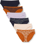Amazon Essentials Women's Breathable Cotton Bikini Brief Underwear with Full Coverage, Multipacks