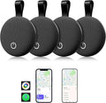 Air Tracker Smart Tags iOS & Android-4 Packs, Bluetooth Key Finder Locator with Sound, IP65 Waterproof Tracking Device, Replaceable Battery Item Finder for Luggage, Keys, Wallets, Backpack