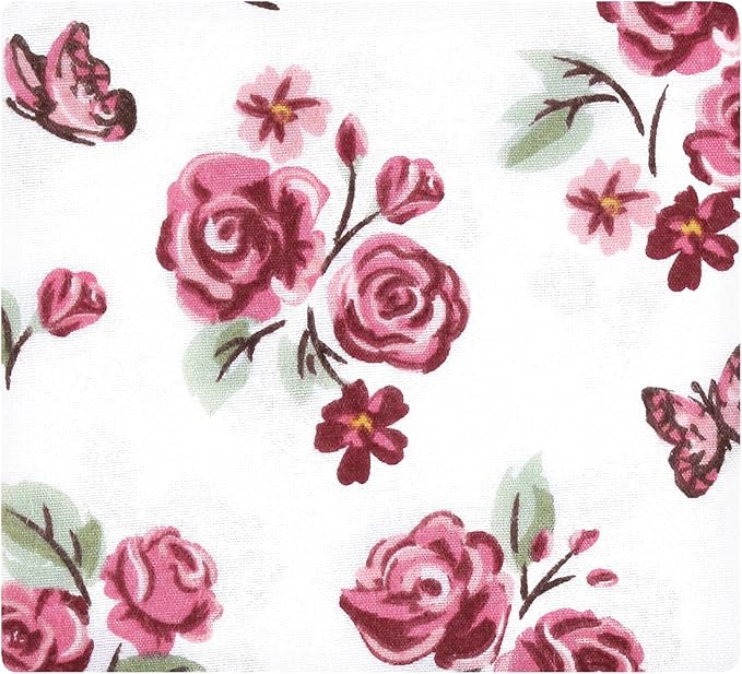 Hudson Baby Unisex Baby Cotton Flannel Receiving Blankets, Sweet Roses, One Size