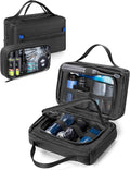 Marscamd Toiletry Bag with Travel Cube, Mens Water-Resistant Hygiene Bag, Versatile Organizer for Shaving Accessories, Bathroom and Shower Essentials, Black
