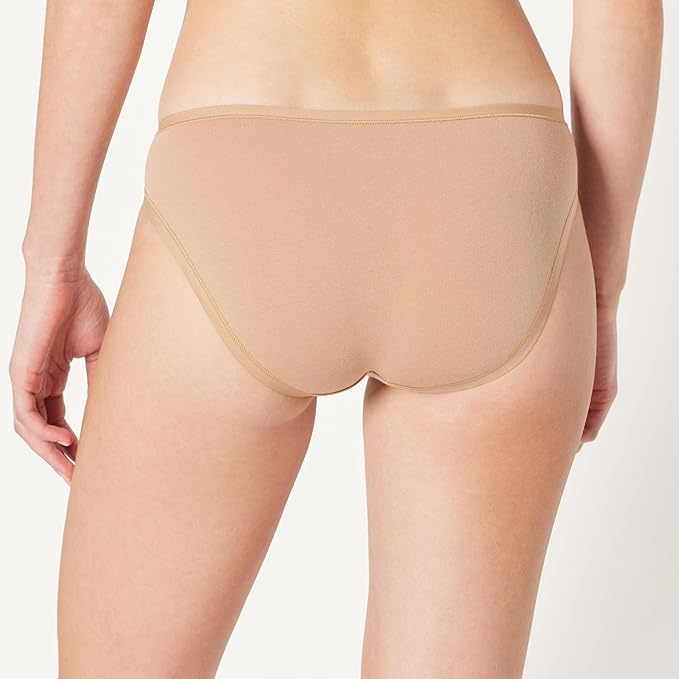 Amazon Essentials Women's Breathable Cotton Bikini Brief Underwear with Full Coverage, Multipacks