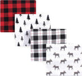 Hudson Baby Unisex Baby Cotton Flannel Receiving Blankets, Moose, One Size
