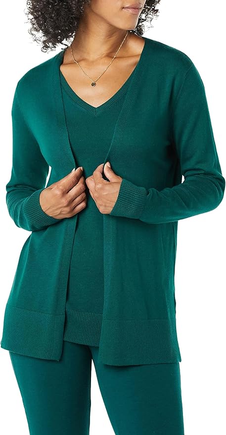 Amazon Essentials Women's Lightweight Long Sleeve Open-Front Cardigan Sweater (Available in Plus Size)