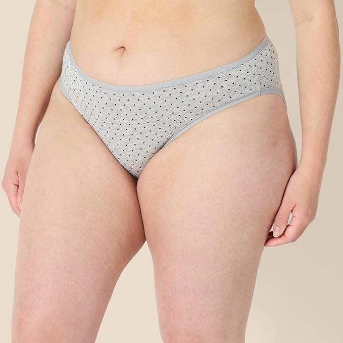 Amazon Essentials Women's Breathable Cotton Bikini Brief Underwear with Full Coverage, Multipacks