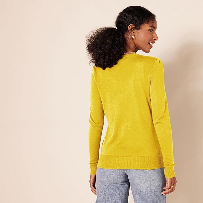 Amazon Essentials Women's Lightweight Crewneck Cardigan Sweater (Available in Plus Size)