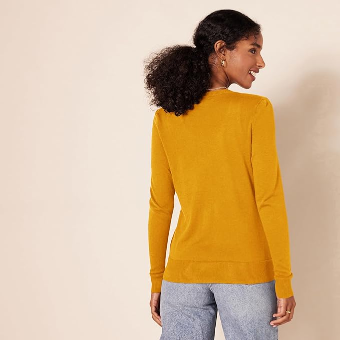 Amazon Essentials Women's Lightweight Crewneck Cardigan Sweater (Available in Plus Size)