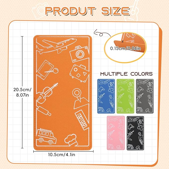 Airplane Phone Holder, Travel Essentials Flexible Phone Holder, Folding Cellphone Stand for Desk, Bed, Office, Treadmill - Airplane Gadgets for Long Travel Accessories(Orange)