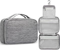 Etercycle Toiletry Bag for Women Men, Waterproof Hanging Toiletry Bags for Traveling, Portable Foldable Travel Wash bag with Hanging Hook, Shaving Bag for Bathroom Shower- Gray