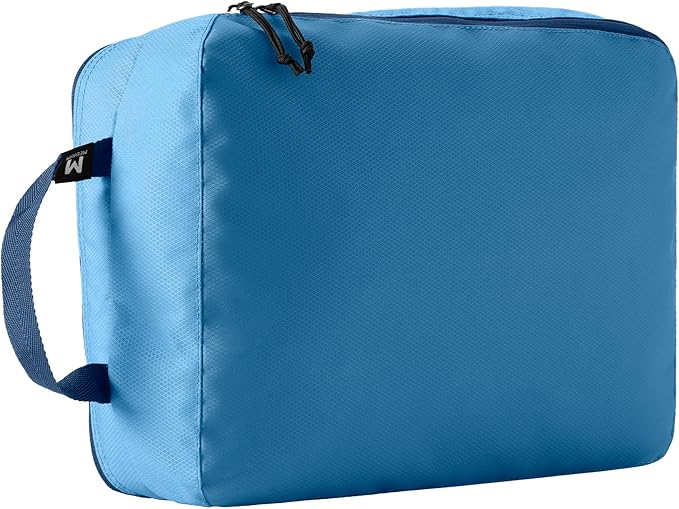 Eagle Creek Pack-It Reveal Clean/Dirty Cube M - Water-Resistant Dual Compartment Packing Cube With Internal Divider for Clean & Dirty Clothes - Travel Essentials - Blue Dawn