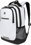 SWISSGEAR Cecil 18-Inch Laptop Backpack Fits 16-Inch Laptop, Travel Daypack with Organizer Pockets, Water Bottle Holders & Padded Straps – White