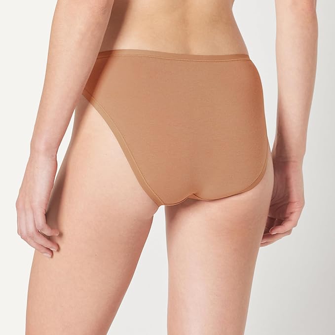 Amazon Essentials Women's Breathable Cotton Bikini Brief Underwear with Full Coverage, Multipacks