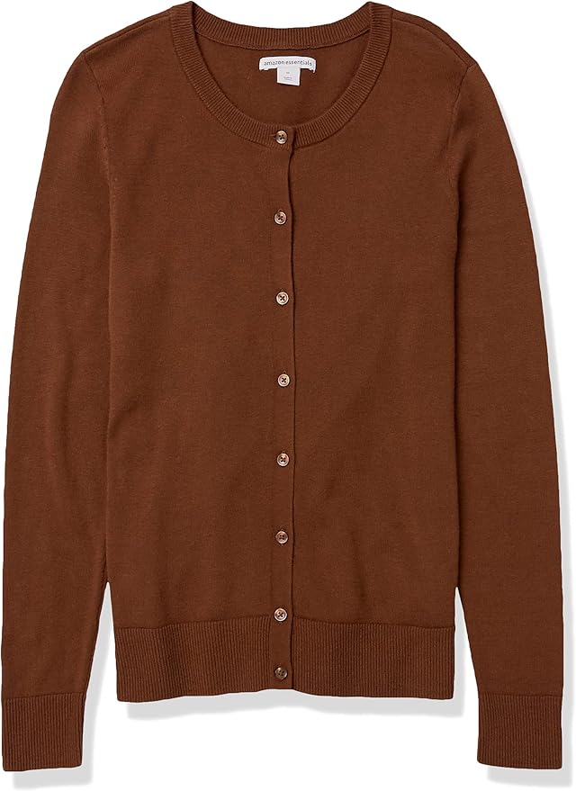 Amazon Essentials Women's Lightweight Crewneck Cardigan Sweater (Available in Plus Size)