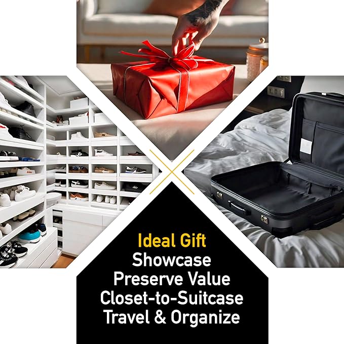 SoleGuardian XXL Sneaker Travel Case – U.S. Brand – Clear Waterproof Lid, Adjustable Dividers – Soft Bag Organizer for up to 4 Pairs of Casual, Athletic, Golf & Sports Shoes, Gift for Men & Women (3)