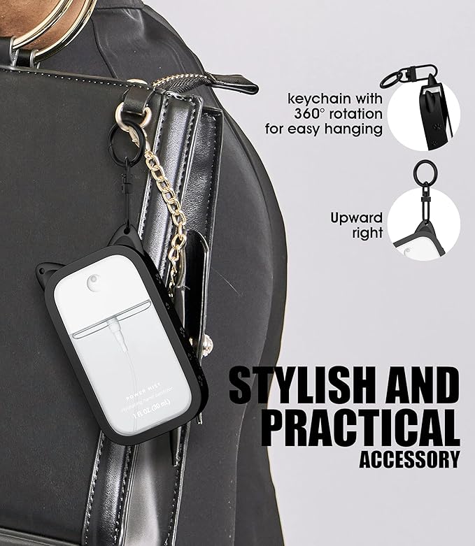 Sonnorel Silicone Case Compatible with Touchland Hand Sanitizer Spray (Fit for 1 FL OZ/30 mL Ver), Portable keychain