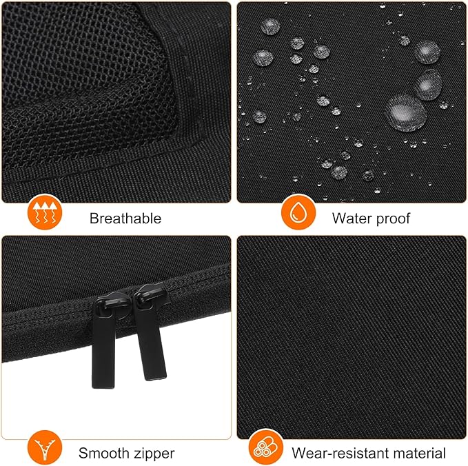 HARFINGTON Compression Packing Cube for Suitcases 26x23x13cm Lightweight Luggage Organizers Bag Travel Essentials Compression Bags for Carry on Suitcases, Black