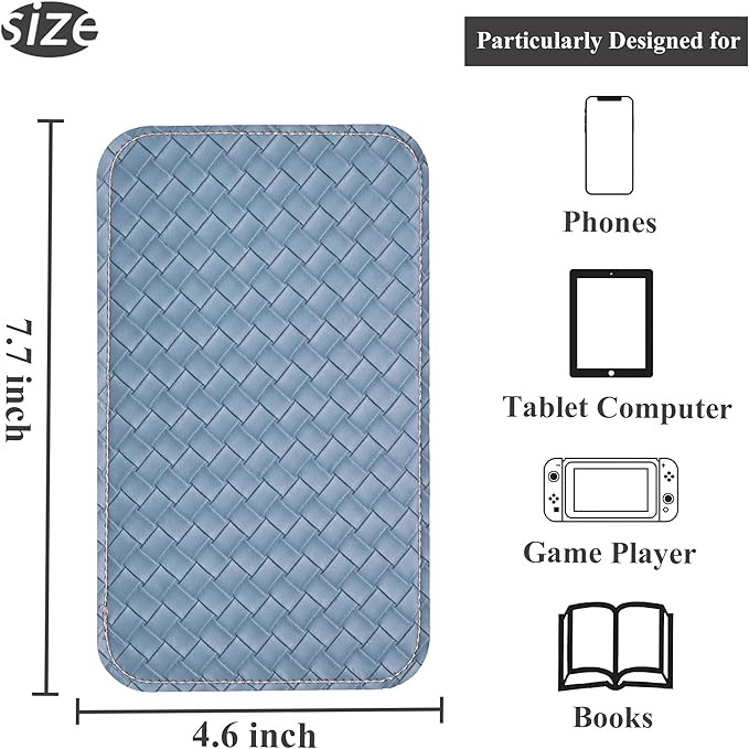 QIELIZI Airplane Travel Essentials for Flying Flex Flap Cell Phone Holder & Flexible Tablet Stand for Desk, Bed, Treadmill, Home & in-Flight Airplane Travel Accessories(1-Woven Blue)