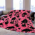 SEEGU Queen Size Blankets for Bed & Couch - Hot Pink Queen Throw Blanket Fuzzy Blush Fleece Plush Bedding for Bedroom, Strawberry Pink Cow Gifts for Girls Women 90x90 inches