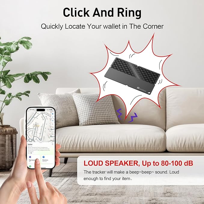 2026 [Apple MFi Certified] (iOS Only) Bluetooth Tracker Smart Card for Apple Find My iPhone Ultra-Thin Wallet GPS Tracker, 5-10 Years Staying Power, Keys Finder & Item Locator for Keys, Bags, Passport