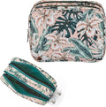 Conair Makeup Bag - Travel Toiletry Bag - Cosmetic Bag - Toiletry Bag for Women - Double Zip Organizer - Tropical Print