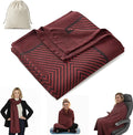Travel Blanket Airplane - Ultra Soft & Lightweight Knit Design Compact Airplane Blanket,53x72 Inch,Stylish Travel Shawl Wraps for Flights,Office,Home Use,Travel Essentials & Gifts