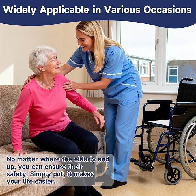 Chair Sensor Pad & Pager for Elderly Dementia Patients Caregiver Bed Alarm with 13.5" x 13.5" Motion Sensor Pad Fall Prevention for Elderly (Chair Pad)