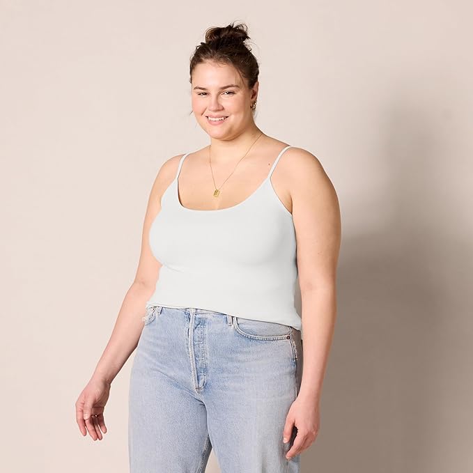 Amazon Essentials Women's Slim-Fit Camisole for Layering and Everyday Wear, Pack of 4