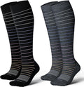 LEVSOX Cotton Compression Socks for Women&Men 20-30mmHg Knee High Cute Support Sock for Nurses Pregnancy Travel
