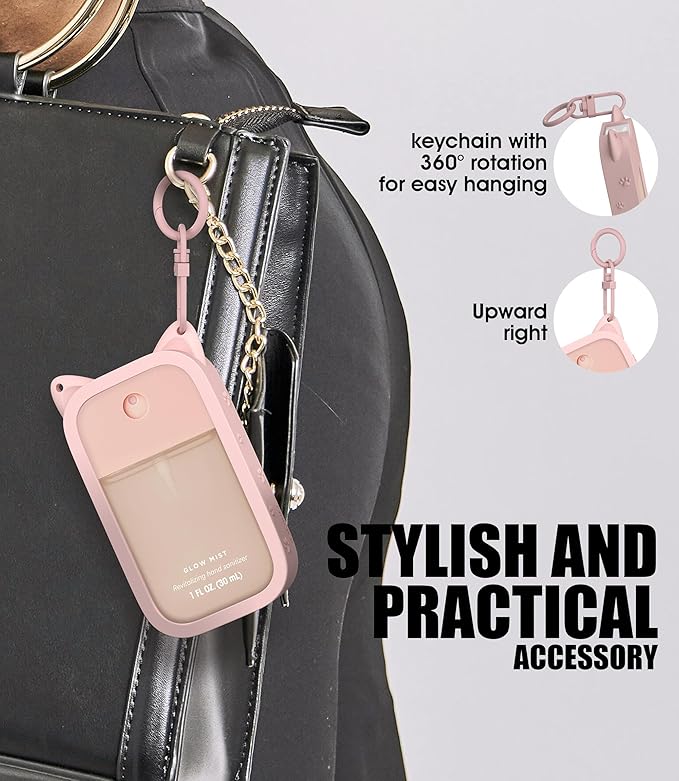 Sonnorel Silicone Case Compatible with Touchland Hand Sanitizer Spray (Fit for 1 FL OZ/30 mL Ver), Portable keychain