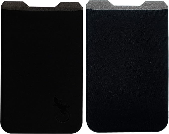 Phone Wallet - Adhesive Card Holder - Cell Phone Pouch - Stick on Lycra Pocket by Gecko - Carry Credit Cards and Cash