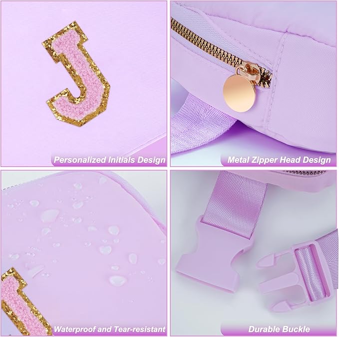 Uygafly Birthday Gifts for 6 7 8 9 10 11 12 13 Year Old Girls,Fanny Pack Belt Bag Crossbody Bags for Women Girls Kids,Fashion Waist Packs Cute Teen Trendy Stuff Travel Essentials | Lavender,J