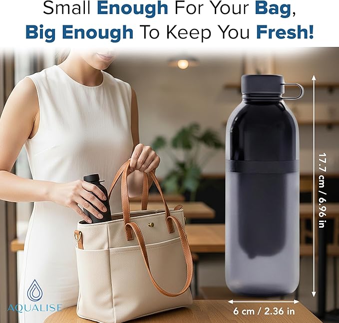 Aqualise Portable Bidet for Travel, USB-C Rechargeable Electric Handheld Sprayer, 3 Nozzles & Carry Pouch - High Pressure Waterproof Peri Bottle for Women, Men, Postpartum Care & Personal Hygiene