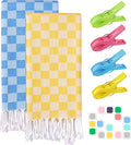 Antfuny 2 Packs Turkish Beach Towel Blanket Bath Pool Towels Bulk Travel Sand Free Quick Dry Extra Large Oversized Cute Big Cotton Soft Lightweight Compact Proof Men Women Adult Long Aesthetic Cloud
