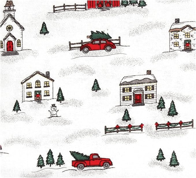 Hudson Baby Unisex Baby Cotton Flannel Receiving Blankets, Christmas Scene, One Size (Pack of 2)
