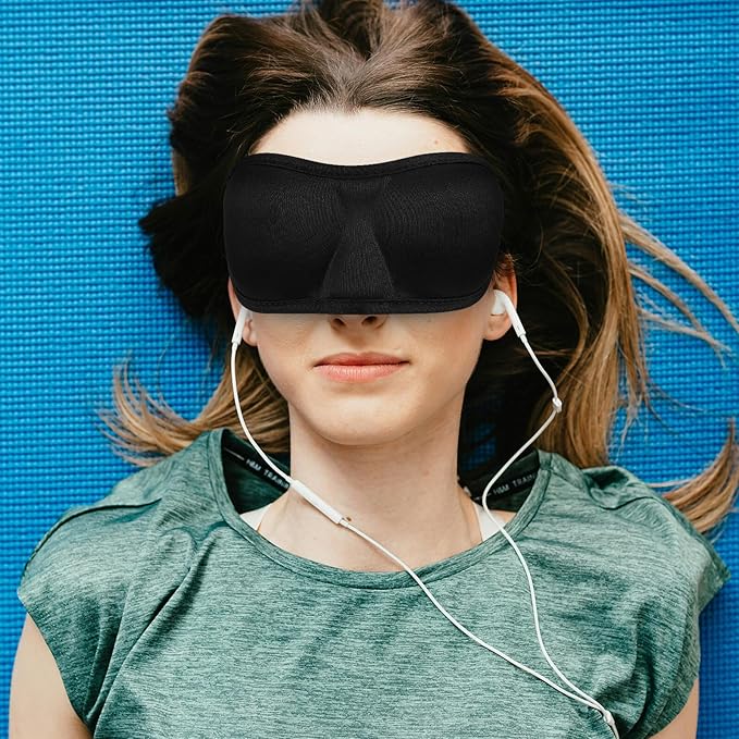 3D Contoured Sleep Mask 6pcs for Men and Women, Memory Foam Light-Blocking Eye Mask with Soft Edges for Airplane Travel and Deep Sleep, Ergonomic Blackout Eye Cover