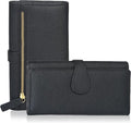 Real Leather Women Wallet Leather with RFID Blocking -Trifold Card Holder Designer Ladies Clutch with ID Window Wallets