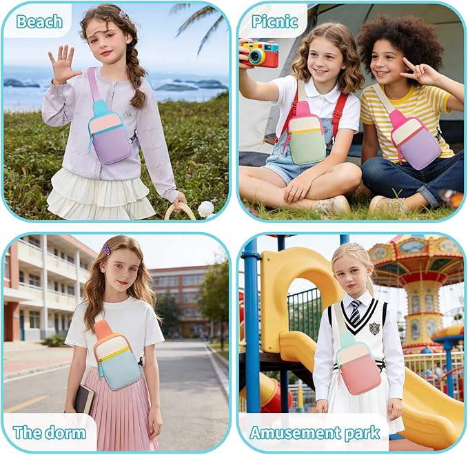 Mothers Day Gifts for Daughter, Birthday Graduation Gifts for 8 9 10 11 12 Year Old Teens Girls Her,Fanny Pack Sling Crossbody Bag Belt Bags Purse, Preppy Teen Girl Gift Trendy Stuff Travel Essentials