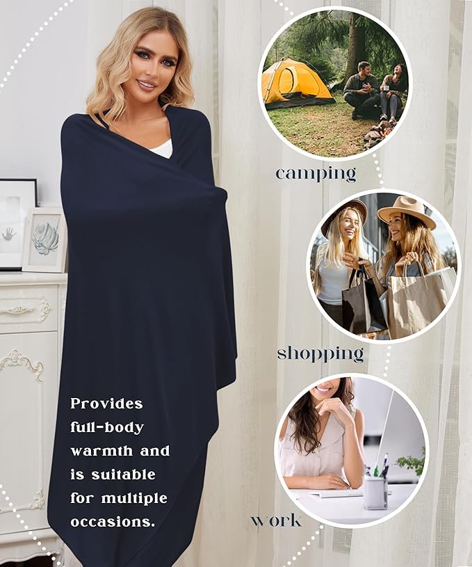 Tencel Cashmere Shawl Wraps for Women,Pashmina Stole Airplane Travel Wool Scarf Blanket Wrap Lightweight UPF 50+