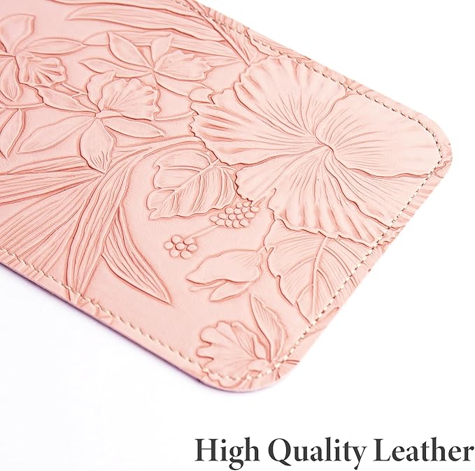 Airplane Travel Essentials for Flying Flex Flap Cell Phone Holder & Flexible Tablet Stand for Desk, Bed, Treadmill, Home & in-Flight Airplane Travel Accessories(1-Carved Pink)