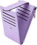 Chelmon Womens Wallet Slim RFID Blocking Bifold Multi Card Case Wallet with Zipper Pocket (Light Purple)