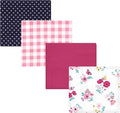 Hudson Baby Unisex Baby Cotton Flannel Receiving Blankets, Butterfly Floral, One Size