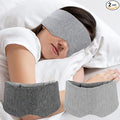 SUWEISHI 2 Pack 100% Cotton Ultra Soft Sleep Mask, Zero Pressure Natural Smooth Eye Cover with Adjustable Strap, Ultimate Sleeping Aid, Blocks Light, Comfortable Blindfold for Airplane/Nap/Travel