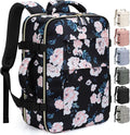Pritent Travel Backpack for Women Man, Waterproof Personal Item Travel Bag Airline Approved Laptop Backpack Bookbag Weekender bags for Business,Travel, Work Fits 15.6 inch Laptop(Medium,Flower)