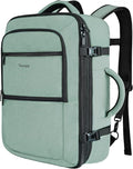Vancropak Travel Bag, Large 40L Carry on Backpack Airline Approved Expandable Suitcase Daypack, Water Resistant Travel Backpack Overnight Lightweight Luggage Weekender Bag for Flight Men Women, Cyan