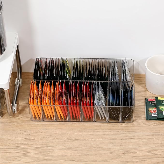 2 Pack Cable Cord Storage Box, Plastic Desk Drawer Organizer Case for Home Office Supplies, Art Crafts, Electronic Accessories, Phone Charger and Wires