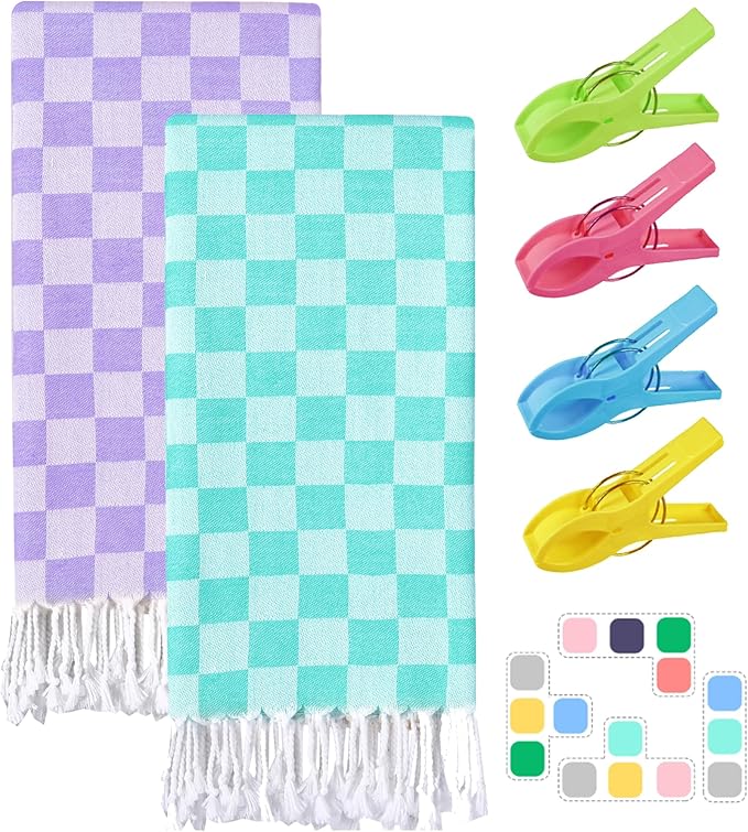 Antfuny 2 Packs Turkish Beach Towels Bath Pool Towel Wife Wifey Brides Husband Women Gifts for Her Wedding Day Bridal Shower Bachelorette Party Engaged Engagement Unique Aesthetic Romantic