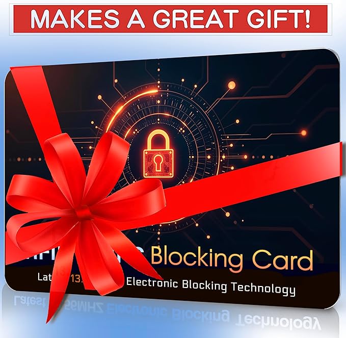 SaiTech IT 5 PK RFID Blocking Cards Protect Your Entire Wallet, Purse, and Cards from NFC Contactless Theft Wallet for Men & Women - Orange Black (5 Pack CL)
